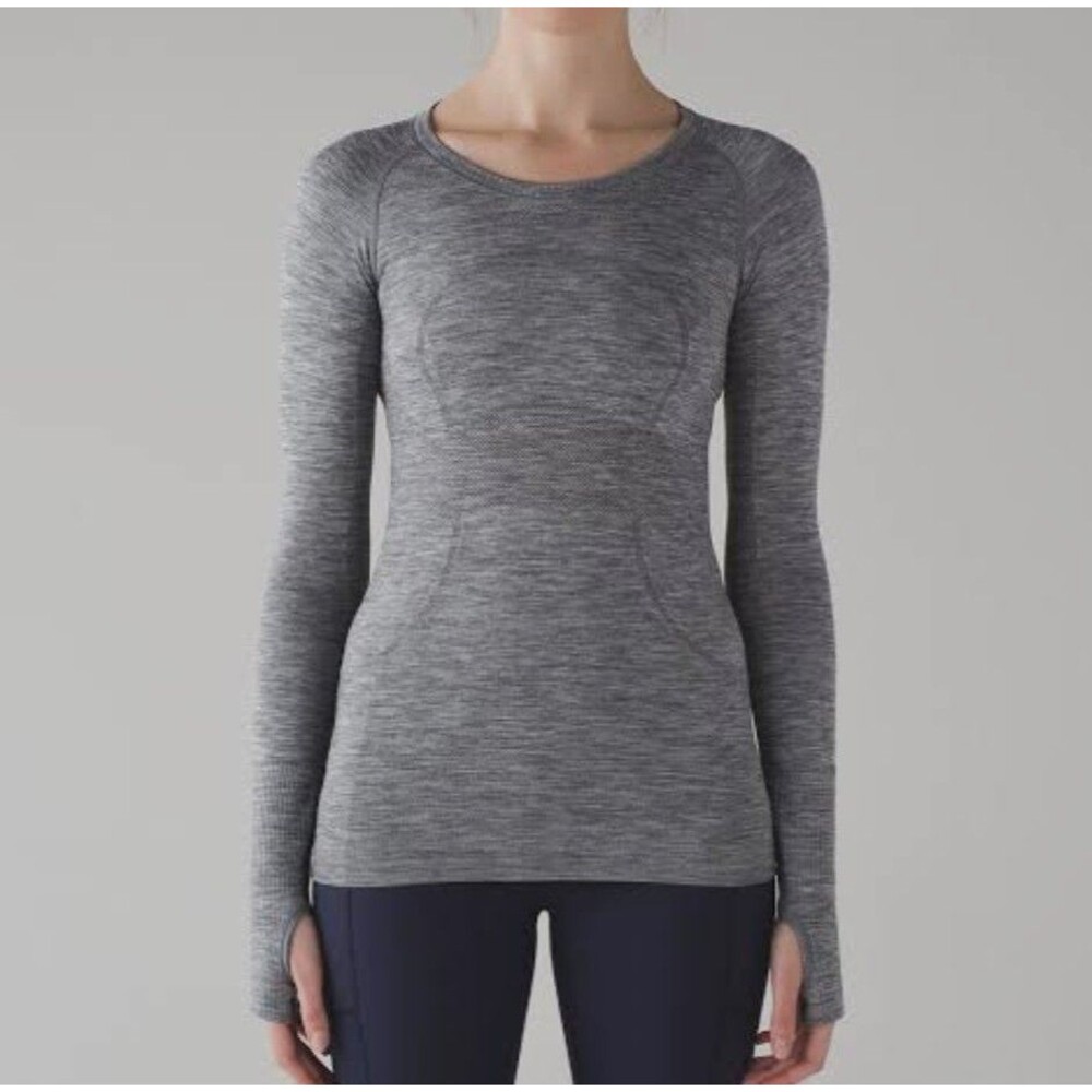 Lululemon Swiftly Tech Long Sleeve Crew Sz 10 Activewear Outdoor Hiking Gym Run